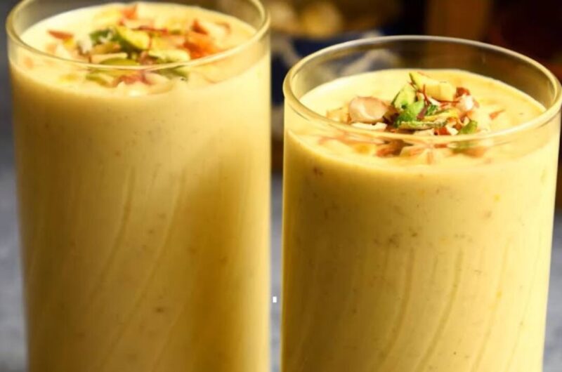 How to make Creamy Kesar Badam Pista Lassi: